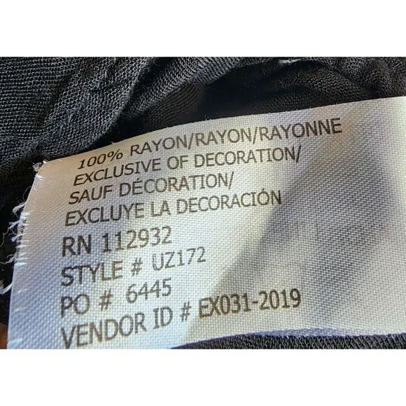 Exist Black Embroidered Boho Dress One Size Flowy Hippie - Picture 8 of 8